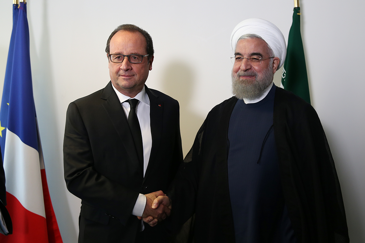 روحاني در ديدار رييس جمهور فرانسه