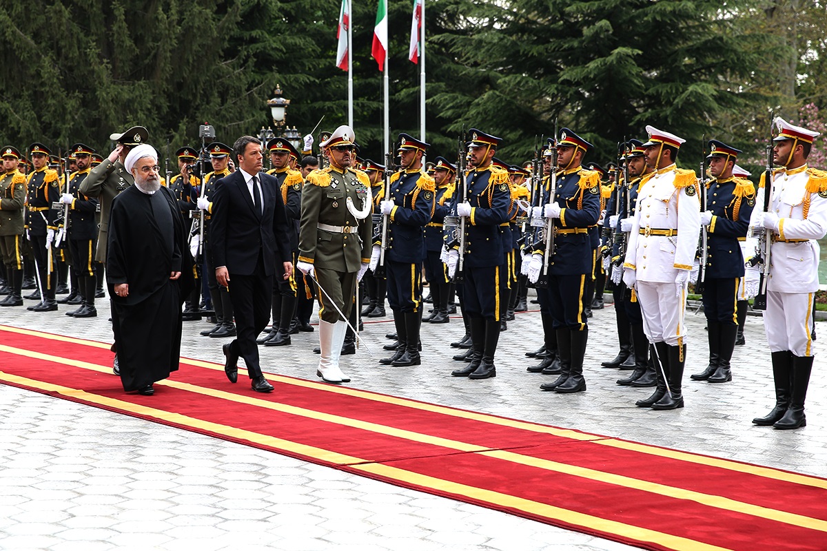 استقبال روحاني از نخست وزير ايتاليا