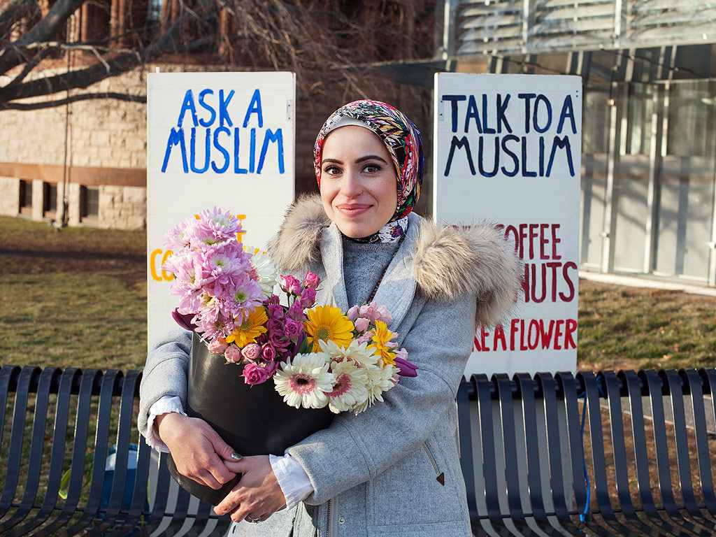 Mona Haydar, a performance poet who lives in Duxbury, MA