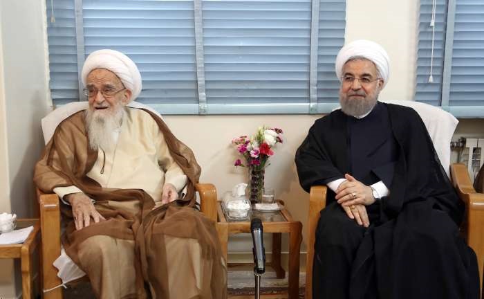 Ayatollah Safi and Hasan Rouhani