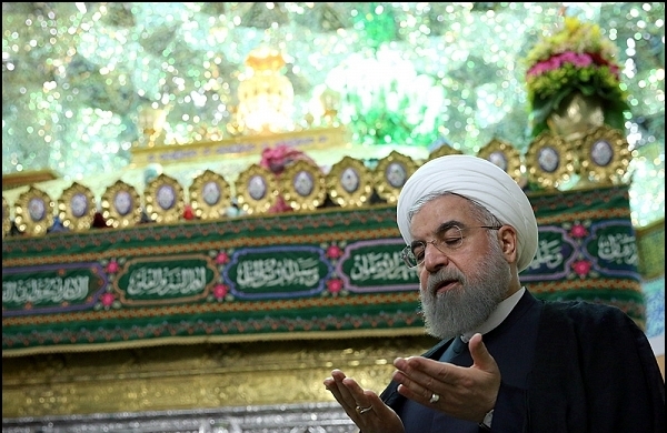 President Hassan Rouhani at Lady Masumah Shrine