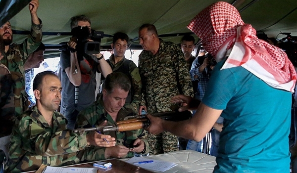 Militants Surrender to Syrian Gov
