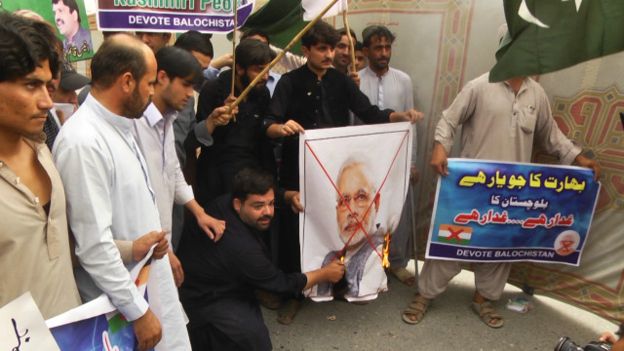 نریندر مودی کے خلاف مظاہرہ