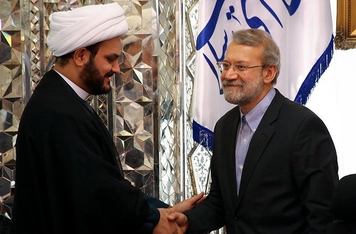 Ali Larijani met with sheikh Akram Al-kaabi