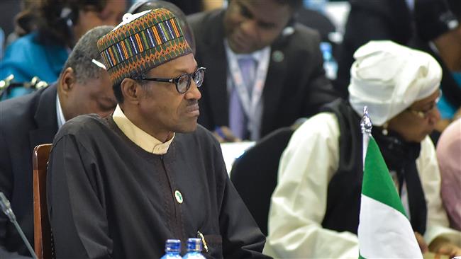 Nigerian President Muhammadu Buhari takes part in a conference in the Kenyan capital Nairobi on August 28, 2016.