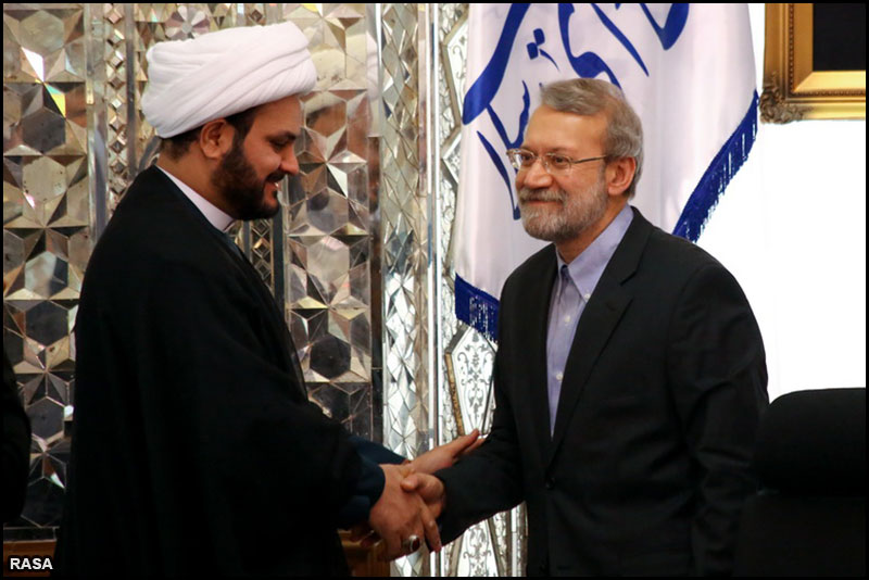 دیدار دبیرکل مقاومت اسلامی نُجَباء با لاریجانی رئیس مجلس شورای اسلامی