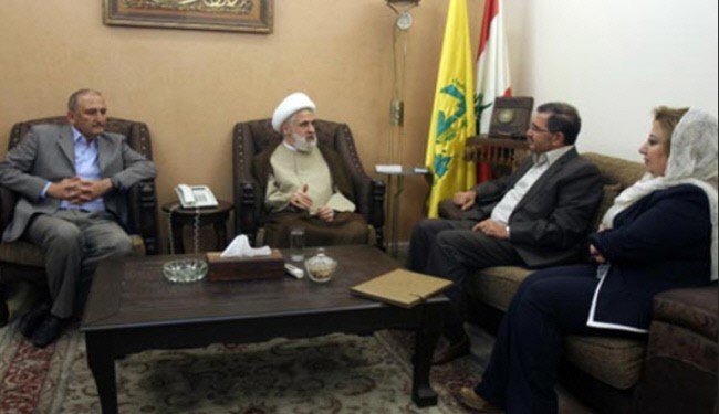 Shaykh Na’im Qasim with Arab League delegation