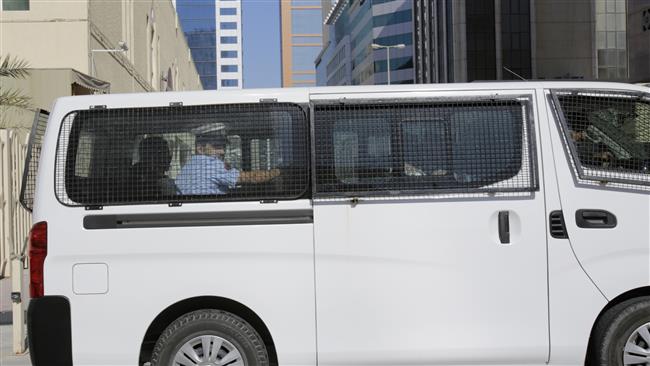 A prison van leaves the Public Prosecution offices in Manama, Bahrain, February 16, 2016. ©AP