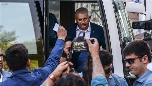 Turkish Prime Minister Binali Yildirim is seen in Diyarbakir, September 4, 2016. (AFP)