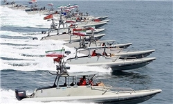 قایق های تندروی سپاه در خلیج فارس