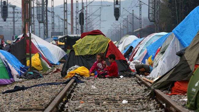 Refugee children from Syria play in a makeshift camp in Idomeni, Greece. (European Pressphoto Agency)