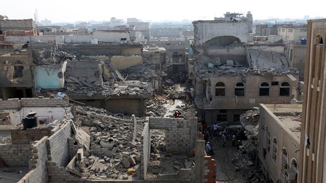A general view on September 22, 2016 shows the buildings destroyed during Saudi airstrikes in the Yemeni port city of Hudaydah the previous day. (Photos by AFP)