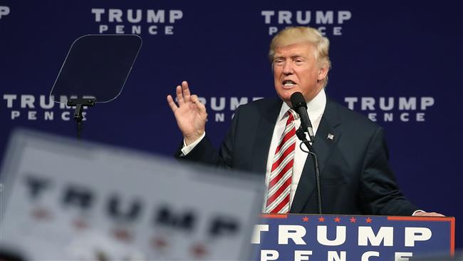 US Republican presidential nominee Donald Trump speaks during a campaign rally at the Sun Center Studios September 22, 2016 in Aston, Pennsylvania. (Photo by AFP)