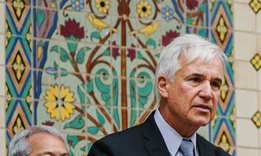 District Attorney George Gascon speaks at a news conference Thursday for the launch of the Know Your Classmates program at Everett Middle School. (Dan Chambers/Special to S.F. Examiner)