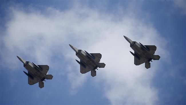 US F-22 stealth fighter jets
