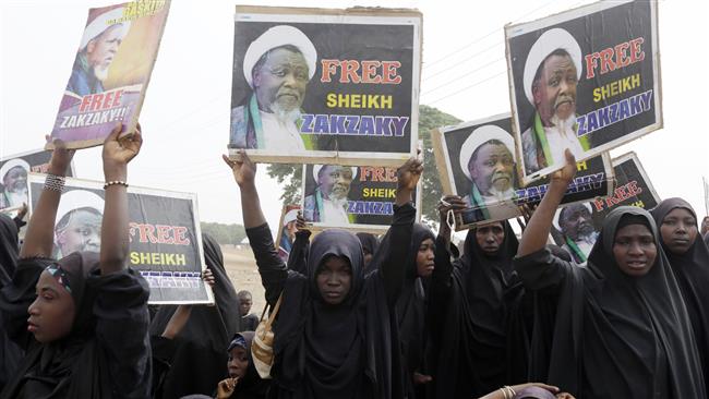 Shia Muslims call for the release of cleric Sheikh Ibrahim Zakzaky, in Cikatsere, Nigeria, April 1, 2016