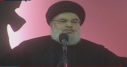 Seyyed Hassan Nasrallah, the secretary general of the Lebanese resistance movement, Hezbollah, addresses a ceremony on October 11, 2016 on the occasion of Tasu’a.