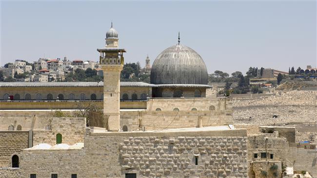 The file photo shows a view of al-Aqsa Mosque in East Jerusalem al-Quds