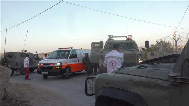 The picture shows the scene where Khalid Bahr Ahmad Bahr, 15, was killed by Israeli forces in Beit Ummar, northeast of the city of al-Khalil, aka Hebron, in the Occupied West Bank, October 20, 2016.