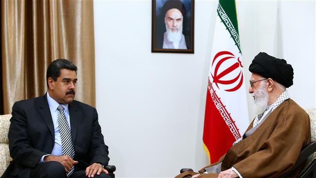 Leader of the Islamic Revolution Ayatollah Seyyed Ali Khamenei (R) and Venezuelan President Nicolas Maduro meet in Tehran on October 22, 2016. (Photo by Khamenei.ir)