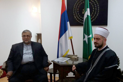 دیدار رییس سازمان فرهنگ و ارتباطات اسلامی با رییس علمای صربستان