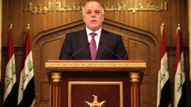 Iraq’s Prime Minister Haider al-Abadi speaks to reporters at a press conference in Baghdad on Tuesday, November 01, 2016. (via alsumaria.tv)