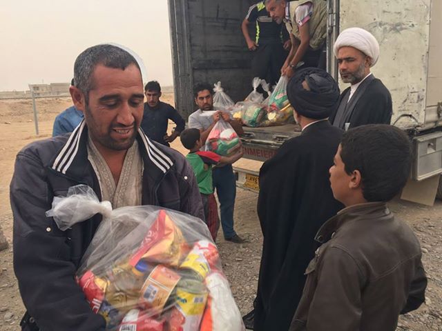 المساعدات الانسانية لنازحي الموصل