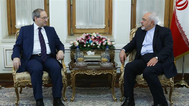 Iranian Foreign Minister Mohammad Javad Zarif (R) and Syrian Deputy Foreign Minister Faisal al-Mekdad meet in Tehran on November 7, 2016. (Photo by IRNA)