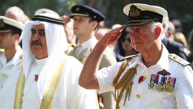 Prince Charles wears full military uniform to attend a remembrance ceremony in Manama, Bahrain, November 11, 2016. (Photo by AP)