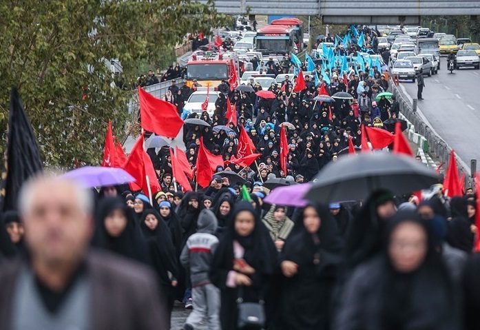 People in Tehran Attend Massive Arbaeen Procession
