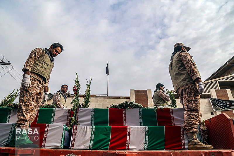 تشییع شهدای حادثه تروریستی حله عراق در اهواز
