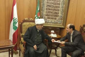 حامد الخفاف نماینده حضرت آیت الله سیستانی و آیت الله قبلان نایب رییس مجلس اعلای اسلامی شیعیان لبنان