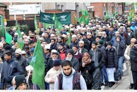 راهپیمایی مسلمانان انگلستان در شهر ناتینگهام