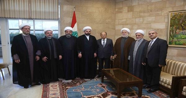 دیدار شیخ احمد قبلان امام جمعه برج البراجنه بیروت با میشل عون رییس جمهور لبنان