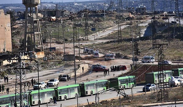 Syrian Forces evacuate terrorists From Eastern Aleppo
