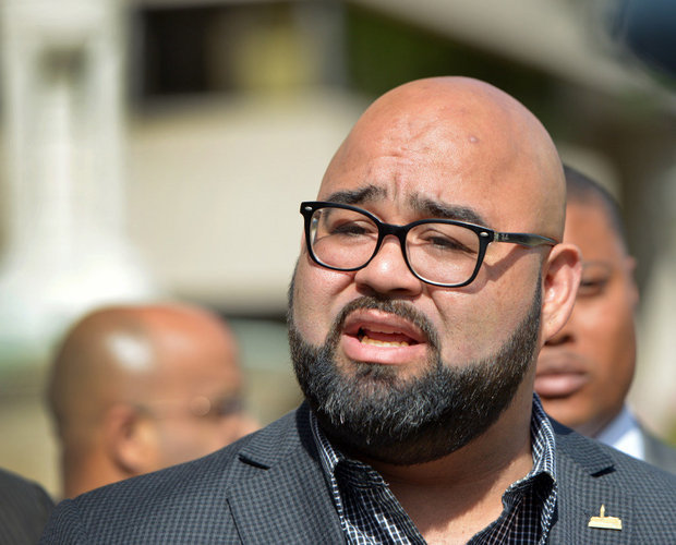 Interfaith leaders signed a letter praising the Springfield City Council for condemning hate against Muslims. The lead council sponsor, Ward 1 Councilor Adam Gomez, shown here, said he received hateful comments from callers after the resolution passed.