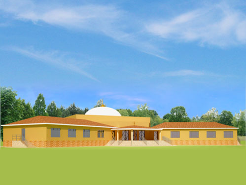 This artists sketch shows the proposed All Dulles Area Muslim Society mosque in Nokesville, Virginia. (Courtesy ADAMS)