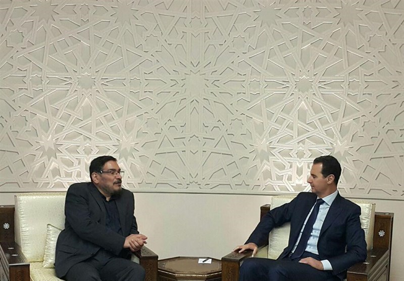 Assad Meets Shamkhani in Damascus