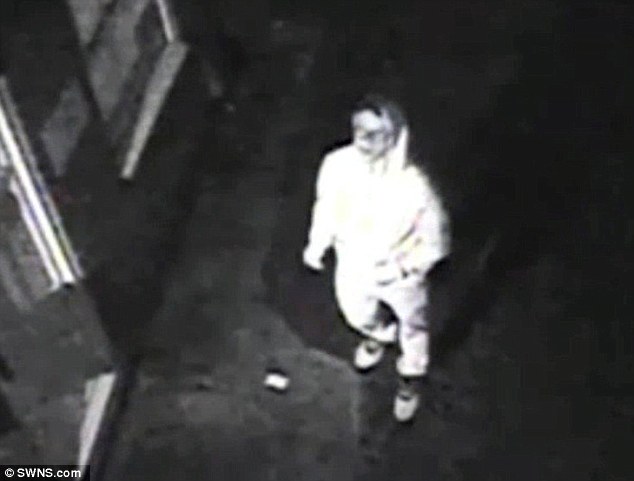 CCTV image shows thugs set fire to a mosque
