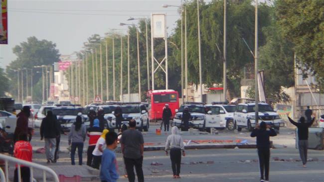 People protest against the ruling Al Khalifah regime over the recent execution of three Shia Muslim activists in Bahrain