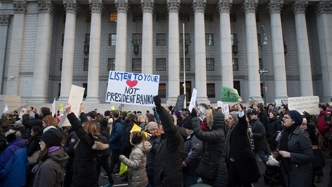 US Protest against Trump MuslimBan