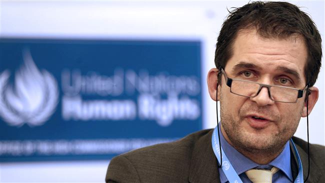 United Nations Special rapporteur on torture Nils Melzer speaks during a press conference in Ankara, on December 2, 2016. (Photo by AFP)