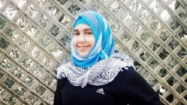Manar Majdi Shweiki, the 16-year-old Palestinian girl, who has been sentenced to six years in prison by Israeli regime on charges of an attempted stabbing attack.