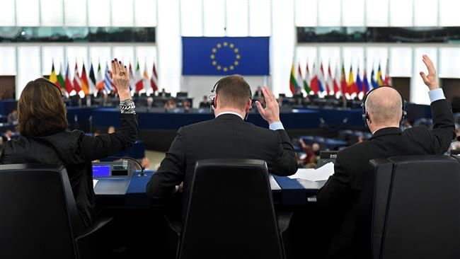 Members of the European Parliament hold a meeting in Strasbourg, France, on February 14, 2017. (Photo by AFP)