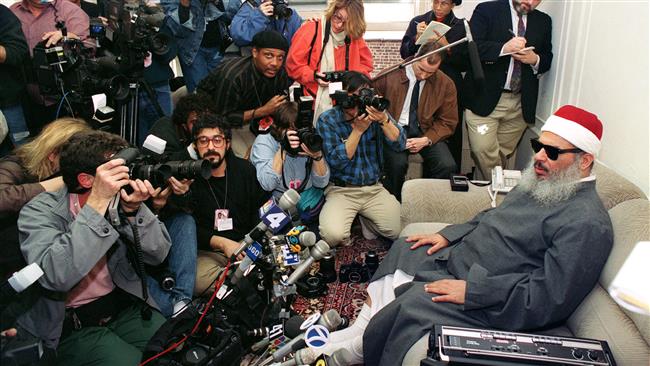 Sheikh Omar Abdel-Rahman is seen on April 06, 1993. (Photo by AFP)