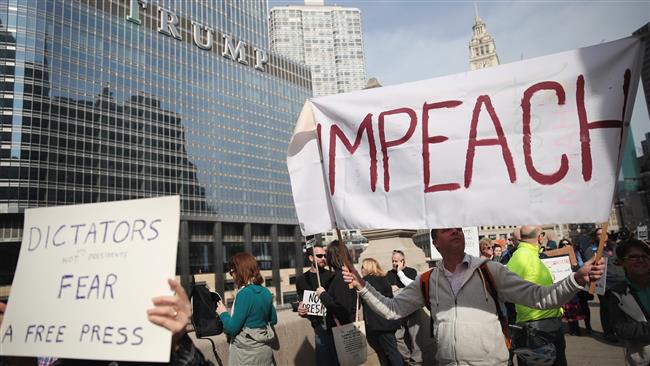 Demonstrators stage a Presidents Day protest near Trump Tower in Chicago, Illinois, February 20, 2017. (Photo by AFP)