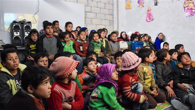 Displaced Syrian children