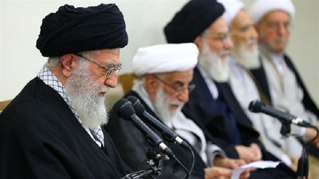 Leader of the Islamic Revolution Ayatollah Seyyed Ali Khamenei meets members of the Assembly of Experts, the top leadership supervisory body, in Tehran on March 9, 2017. (Photo by Khamenei.ir).