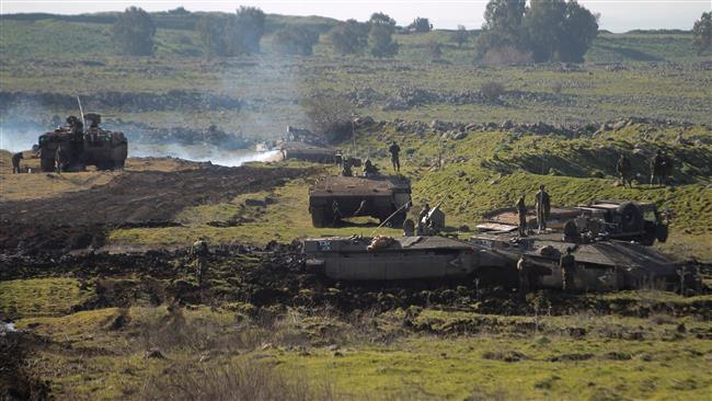 Israeli soldiers take part in a military training in the Israeli-occupied Golan Heights, near the border with Syria on February 21, 2017. (Photo by AFP)