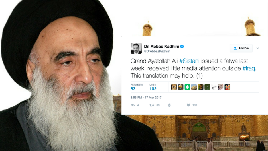 Ayatollah Sistani Tweet